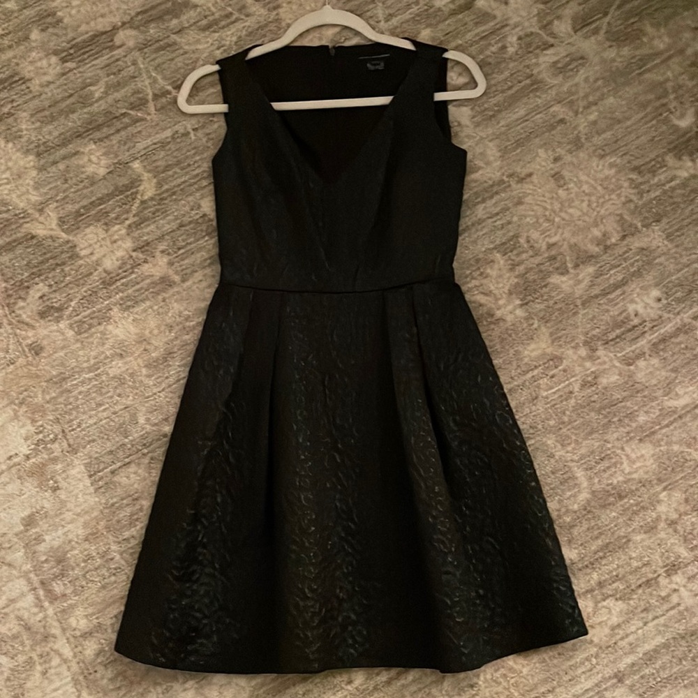 Dark navy blue leopard print dress from French connection